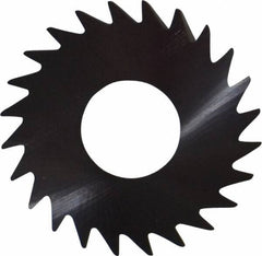 RobbJack - 1" Diam x 0.006" Blade Thickness x 3/8" Arbor Hole Diam, 24 Tooth Slitting and Slotting Saw - Arbor Connection, Right Hand, Uncoated, Solid Carbide, Concave Ground - Apex Tool & Supply