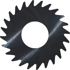 RobbJack - 1" Diam x 0.01" Blade Thickness x 3/8" Arbor Hole Diam, 24 Tooth Slitting and Slotting Saw - Arbor Connection, Right Hand, Uncoated, Solid Carbide, Concave Ground - Apex Tool & Supply