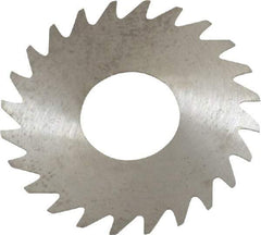 RobbJack - 1" Diam x 0.012" Blade Thickness x 3/8" Arbor Hole Diam, 24 Tooth Slitting and Slotting Saw - Arbor Connection, Right Hand, Uncoated, Solid Carbide, Concave Ground - Apex Tool & Supply
