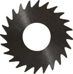 RobbJack - 1" Diam x 0.014" Blade Thickness x 3/8" Arbor Hole Diam, 24 Tooth Slitting and Slotting Saw - Arbor Connection, Right Hand, Uncoated, Solid Carbide, Concave Ground - Apex Tool & Supply