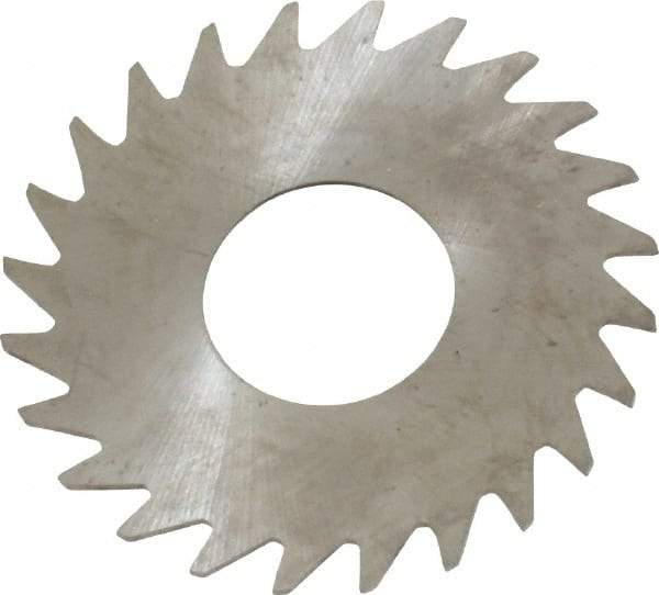 RobbJack - 1" Diam x 0.0156" Blade Thickness x 3/8" Arbor Hole Diam, 24 Tooth Slitting and Slotting Saw - Arbor Connection, Right Hand, Uncoated, Solid Carbide, Concave Ground - Apex Tool & Supply