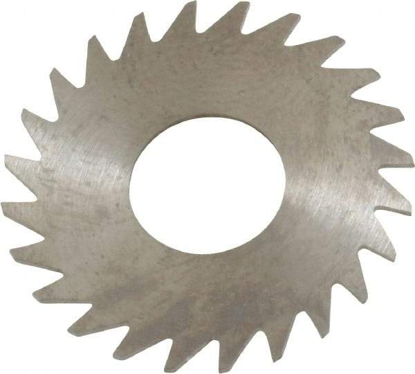 RobbJack - 1" Diam x 0.025" Blade Thickness x 3/8" Arbor Hole Diam, 24 Tooth Slitting and Slotting Saw - Arbor Connection, Right Hand, Uncoated, Solid Carbide, Concave Ground - Apex Tool & Supply