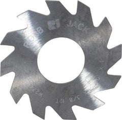 RobbJack - 1" Diam x 0.04" Blade Thickness x 3/8" Arbor Hole Diam, 12 Tooth Slitting and Slotting Saw - Arbor Connection, Right Hand, Uncoated, Solid Carbide, Concave Ground - Apex Tool & Supply