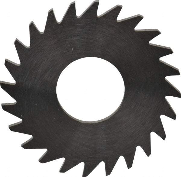 RobbJack - 1" Diam x 0.0468" Blade Thickness x 3/8" Arbor Hole Diam, 24 Tooth Slitting and Slotting Saw - Arbor Connection, Right Hand, Uncoated, Solid Carbide, Concave Ground - Apex Tool & Supply