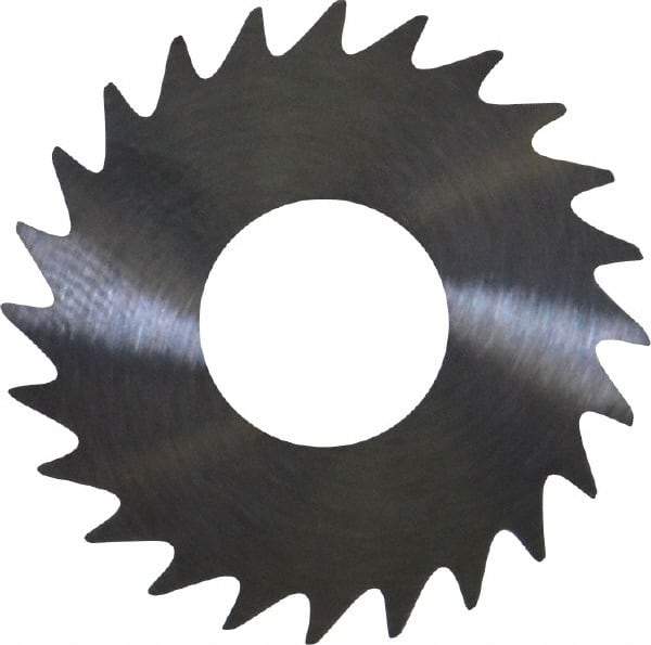 RobbJack - 1" Diam x 0.051" Blade Thickness x 3/8" Arbor Hole Diam, 24 Tooth Slitting and Slotting Saw - Arbor Connection, Right Hand, Uncoated, Solid Carbide, Concave Ground - Apex Tool & Supply