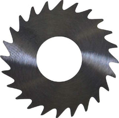 RobbJack - 1" Diam x 0.051" Blade Thickness x 3/8" Arbor Hole Diam, 24 Tooth Slitting and Slotting Saw - Arbor Connection, Right Hand, Uncoated, Solid Carbide, Concave Ground - Apex Tool & Supply