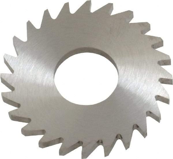 RobbJack - 1" Diam x 0.0781" Blade Thickness x 3/8" Arbor Hole Diam, 24 Tooth Slitting and Slotting Saw - Arbor Connection, Right Hand, Uncoated, Solid Carbide, Concave Ground - Apex Tool & Supply