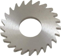 RobbJack - 1" Diam x 0.0781" Blade Thickness x 3/8" Arbor Hole Diam, 24 Tooth Slitting and Slotting Saw - Arbor Connection, Right Hand, Uncoated, Solid Carbide, Concave Ground - Apex Tool & Supply