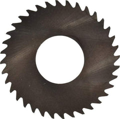 RobbJack - 1-1/4" Diam x 0.01" Blade Thickness x 1/2" Arbor Hole Diam, 36 Tooth Slitting and Slotting Saw - Arbor Connection, Right Hand, Uncoated, Solid Carbide, Concave Ground - Apex Tool & Supply
