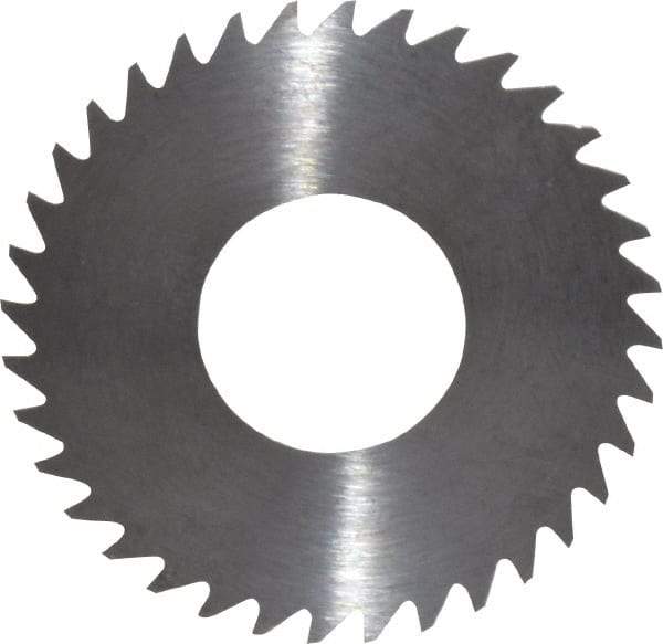 RobbJack - 1-1/4" Diam x 0.012" Blade Thickness x 1/2" Arbor Hole Diam, 36 Tooth Slitting and Slotting Saw - Arbor Connection, Right Hand, Uncoated, Solid Carbide, Concave Ground - Apex Tool & Supply