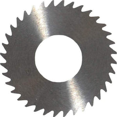RobbJack - 1-1/4" Diam x 0.018" Blade Thickness x 1/2" Arbor Hole Diam, 36 Tooth Slitting and Slotting Saw - Arbor Connection, Right Hand, Uncoated, Solid Carbide, Concave Ground - Apex Tool & Supply