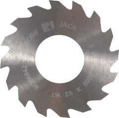 RobbJack - 1-1/4" Diam x 0.02" Blade Thickness x 1/2" Arbor Hole Diam, 16 Tooth Slitting and Slotting Saw - Arbor Connection, Right Hand, Uncoated, Solid Carbide, Concave Ground - Apex Tool & Supply
