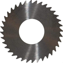 RobbJack - 1-1/4" Diam x 0.035" Blade Thickness x 1/2" Arbor Hole Diam, 36 Tooth Slitting and Slotting Saw - Arbor Connection, Right Hand, Uncoated, Solid Carbide, Concave Ground - Apex Tool & Supply
