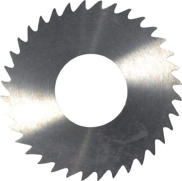 RobbJack - 1-1/4" Diam x 1/16" Blade Thickness x 1/2" Arbor Hole Diam, 36 Tooth Slitting and Slotting Saw - Arbor Connection, Right Hand, Uncoated, Solid Carbide, Concave Ground - Apex Tool & Supply