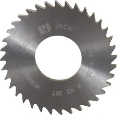 RobbJack - 1-1/4" Diam x 0.0781" Blade Thickness x 1/2" Arbor Hole Diam, 36 Tooth Slitting and Slotting Saw - Arbor Connection, Right Hand, Uncoated, Solid Carbide, Concave Ground - Apex Tool & Supply