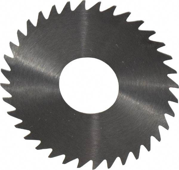 RobbJack - 1-1/2" Diam x 0.0156" Blade Thickness x 1/2" Arbor Hole Diam, 36 Tooth Slitting and Slotting Saw - Arbor Connection, Right Hand, Uncoated, Solid Carbide, Concave Ground - Apex Tool & Supply