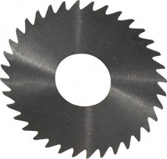RobbJack - 1-1/2" Diam x 0.0156" Blade Thickness x 1/2" Arbor Hole Diam, 36 Tooth Slitting and Slotting Saw - Arbor Connection, Right Hand, Uncoated, Solid Carbide, Concave Ground - Apex Tool & Supply