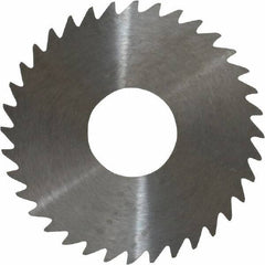 RobbJack - 1-1/2" Diam x 0.018" Blade Thickness x 1/2" Arbor Hole Diam, 36 Tooth Slitting and Slotting Saw - Arbor Connection, Right Hand, Uncoated, Solid Carbide, Concave Ground - Apex Tool & Supply
