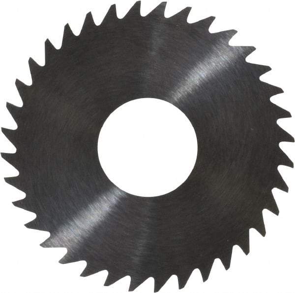RobbJack - 1-1/2" Diam x 0.02" Blade Thickness x 1/2" Arbor Hole Diam, 36 Tooth Slitting and Slotting Saw - Arbor Connection, Right Hand, Uncoated, Solid Carbide, Concave Ground - Apex Tool & Supply