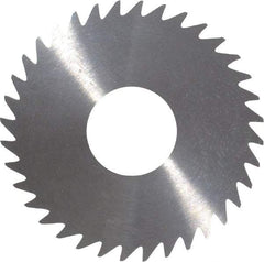 RobbJack - 1-1/2" Diam x 0.023" Blade Thickness x 1/2" Arbor Hole Diam, 36 Tooth Slitting and Slotting Saw - Arbor Connection, Right Hand, Uncoated, Solid Carbide, Concave Ground - Apex Tool & Supply