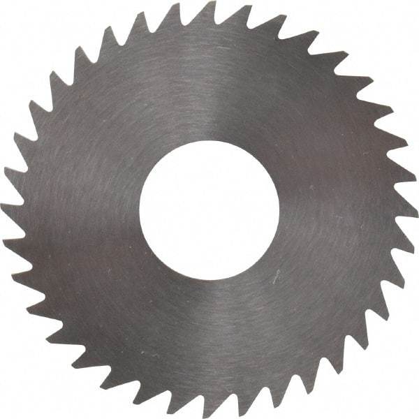 RobbJack - 1-1/2" Diam x 0.0312" Blade Thickness x 1/2" Arbor Hole Diam, 36 Tooth Slitting and Slotting Saw - Arbor Connection, Right Hand, Uncoated, Solid Carbide, Concave Ground - Apex Tool & Supply