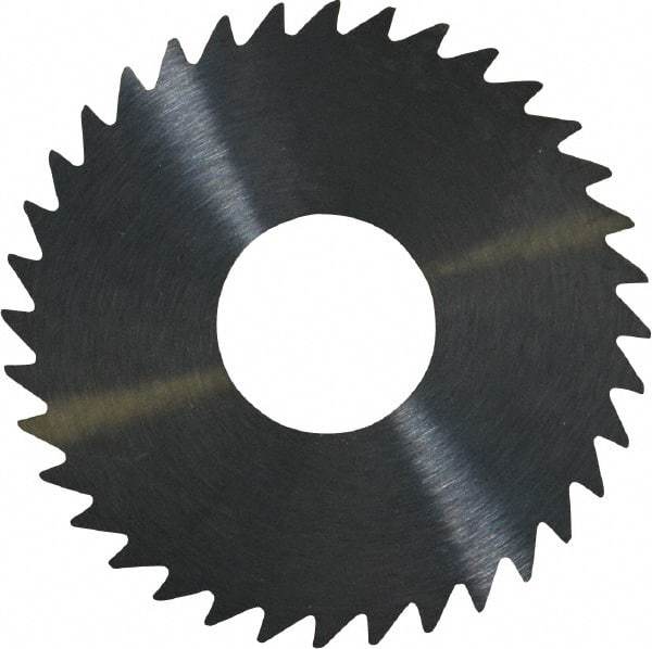 RobbJack - 1-1/2" Diam x 0.04" Blade Thickness x 1/2" Arbor Hole Diam, 36 Tooth Slitting and Slotting Saw - Arbor Connection, Right Hand, Uncoated, Solid Carbide, Concave Ground - Apex Tool & Supply