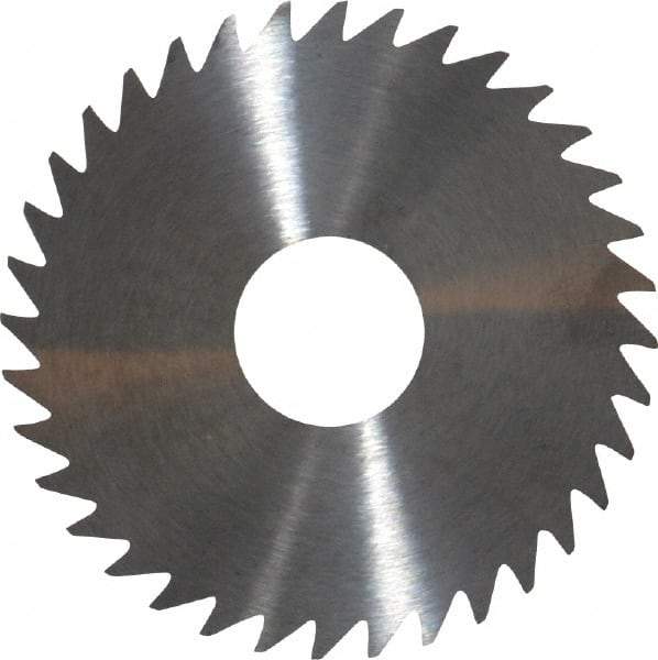 RobbJack - 1-3/4" Diam x 0.02" Blade Thickness x 1/2" Arbor Hole Diam, 36 Tooth Slitting and Slotting Saw - Arbor Connection, Right Hand, Uncoated, Solid Carbide, Concave Ground - Apex Tool & Supply