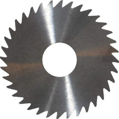 RobbJack - 1-3/4" Diam x 0.02" Blade Thickness x 1/2" Arbor Hole Diam, 36 Tooth Slitting and Slotting Saw - Arbor Connection, Right Hand, Uncoated, Solid Carbide, Concave Ground - Apex Tool & Supply