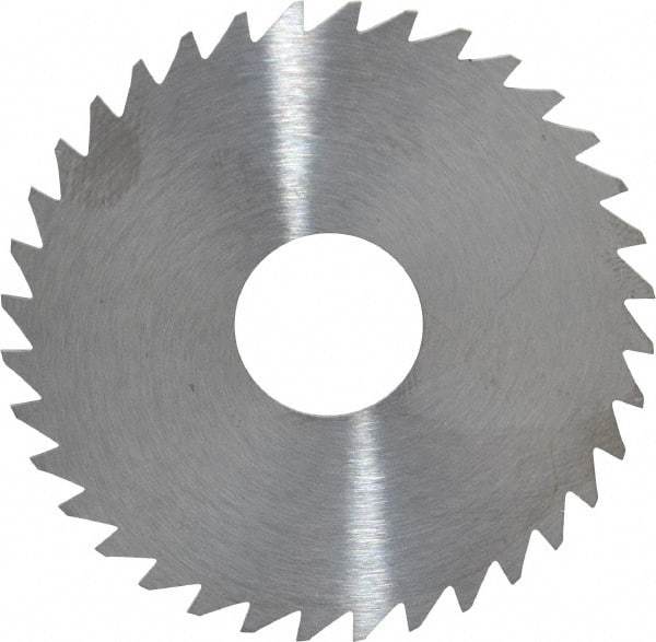 RobbJack - 1-3/4" Diam x 0.0312" Blade Thickness x 1/2" Arbor Hole Diam, 36 Tooth Slitting and Slotting Saw - Arbor Connection, Right Hand, Uncoated, Solid Carbide, Concave Ground - Apex Tool & Supply