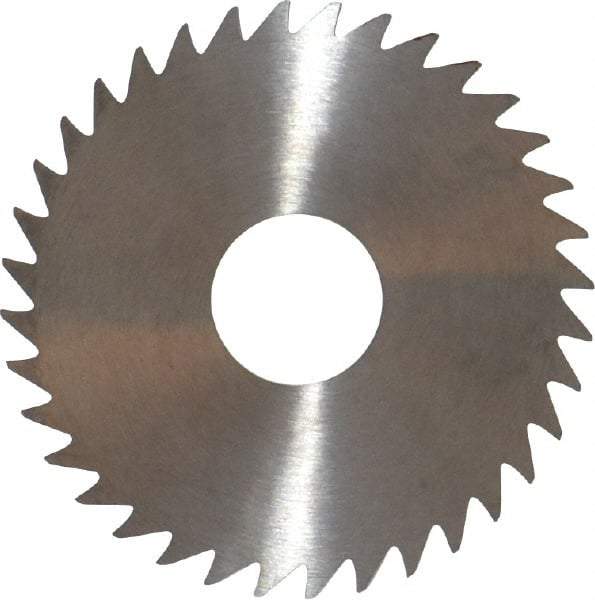 RobbJack - 1-3/4" Diam x 0.0468" Blade Thickness x 1/2" Arbor Hole Diam, 36 Tooth Slitting and Slotting Saw - Arbor Connection, Right Hand, Uncoated, Solid Carbide, Concave Ground - Apex Tool & Supply