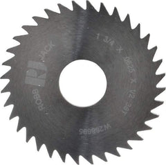 RobbJack - 1-3/4" Diam x 1/16" Blade Thickness x 1/2" Arbor Hole Diam, 36 Tooth Slitting and Slotting Saw - Arbor Connection, Right Hand, Uncoated, Solid Carbide, Concave Ground - Apex Tool & Supply