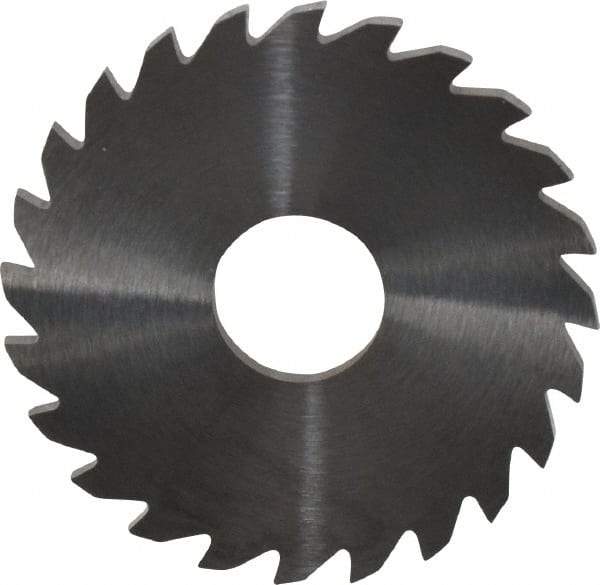 RobbJack - 1-3/4" Diam x 0.0937" Blade Thickness x 1/2" Arbor Hole Diam, 24 Tooth Slitting and Slotting Saw - Arbor Connection, Right Hand, Uncoated, Solid Carbide, Concave Ground - Apex Tool & Supply