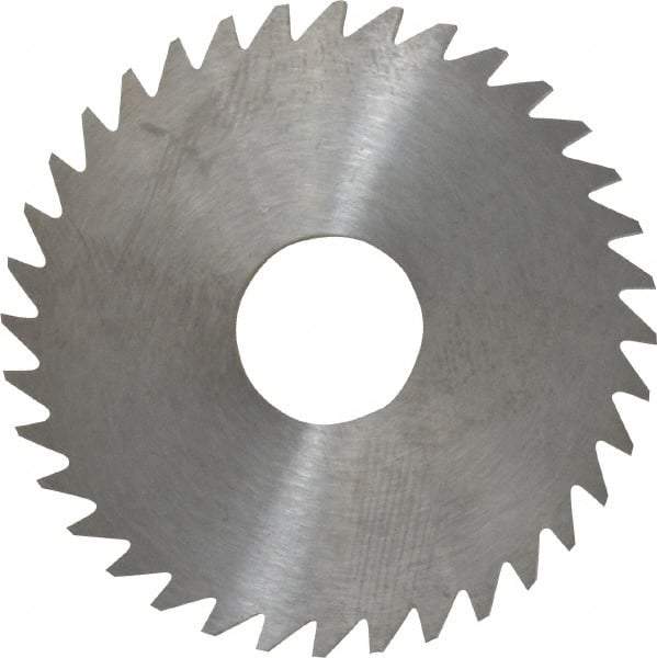 RobbJack - 1-3/4" Diam x 1/8" Blade Thickness x 1/2" Arbor Hole Diam, 36 Tooth Slitting and Slotting Saw - Arbor Connection, Right Hand, Uncoated, Solid Carbide, Concave Ground - Apex Tool & Supply
