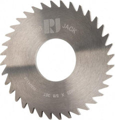 RobbJack - 1-3/4" Diam x 1/16" Blade Thickness x 5/8" Arbor Hole Diam, 36 Tooth Slitting and Slotting Saw - Arbor Connection, Right Hand, Uncoated, Solid Carbide, Concave Ground - Apex Tool & Supply