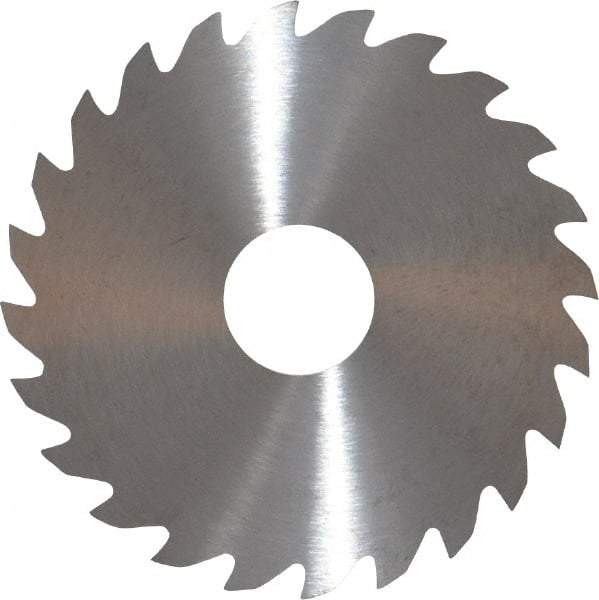 RobbJack - 2" Diam x 0.04" Blade Thickness x 1/2" Arbor Hole Diam, 24 Tooth Slitting and Slotting Saw - Arbor Connection, Right Hand, Uncoated, Solid Carbide, Concave Ground - Apex Tool & Supply