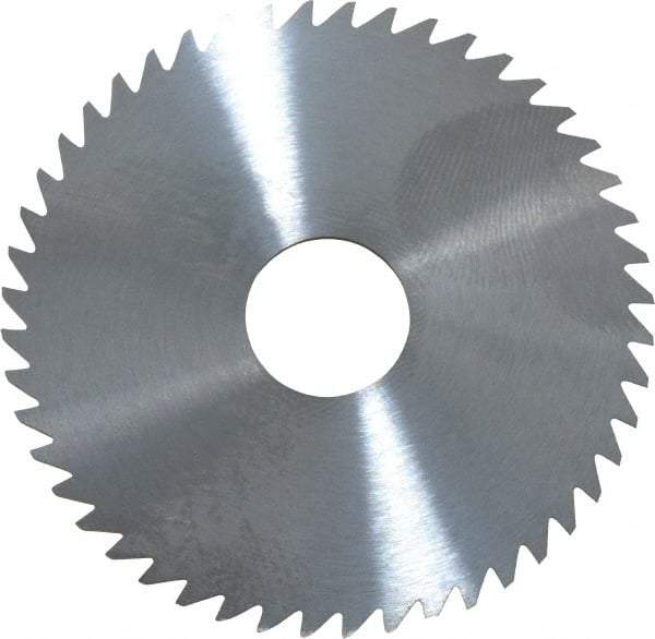 RobbJack - 2" Diam x 0.0468" Blade Thickness x 1/2" Arbor Hole Diam, 48 Tooth Slitting and Slotting Saw - Arbor Connection, Right Hand, Uncoated, Solid Carbide, Concave Ground - Apex Tool & Supply