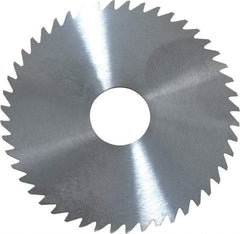 RobbJack - 2" Diam x 0.0468" Blade Thickness x 1/2" Arbor Hole Diam, 48 Tooth Slitting and Slotting Saw - Arbor Connection, Right Hand, Uncoated, Solid Carbide, Concave Ground - Apex Tool & Supply