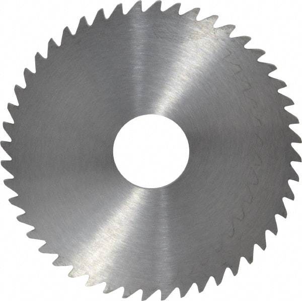 RobbJack - 2" Diam x 0.0781" Blade Thickness x 1/2" Arbor Hole Diam, 48 Tooth Slitting and Slotting Saw - Arbor Connection, Right Hand, Uncoated, Solid Carbide, Concave Ground - Apex Tool & Supply