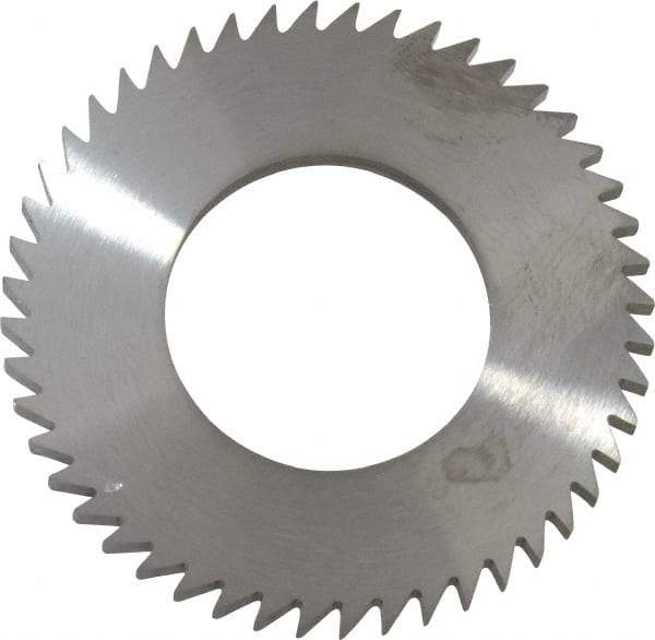 RobbJack - 2" Diam x 1/8" Blade Thickness x 1" Arbor Hole Diam, 48 Tooth Slitting and Slotting Saw - Arbor Connection, Right Hand, Uncoated, Solid Carbide, Concave Ground - Apex Tool & Supply