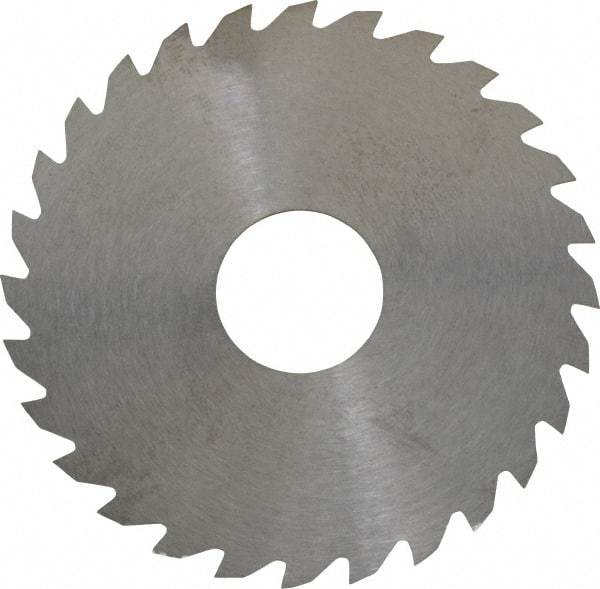 RobbJack - 2-1/4" Diam x 0.0312" Blade Thickness x 5/8" Arbor Hole Diam, 28 Tooth Slitting and Slotting Saw - Arbor Connection, Right Hand, Uncoated, Solid Carbide, Concave Ground - Apex Tool & Supply