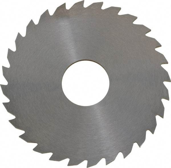 RobbJack - 2-1/4" Diam x 0.0781" Blade Thickness x 5/8" Arbor Hole Diam, 28 Tooth Slitting and Slotting Saw - Arbor Connection, Right Hand, Uncoated, Solid Carbide, Concave Ground - Apex Tool & Supply