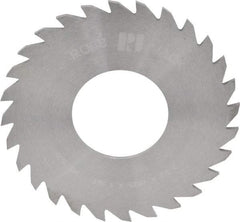RobbJack - 2-1/2" Diam x 1/16" Blade Thickness x 1" Arbor Hole Diam, 28 Tooth Slitting and Slotting Saw - Arbor Connection, Right Hand, Uncoated, Solid Carbide, Concave Ground - Apex Tool & Supply
