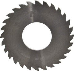 RobbJack - 2-1/2" Diam x 0.0781" Blade Thickness x 1" Arbor Hole Diam, 28 Tooth Slitting and Slotting Saw - Arbor Connection, Right Hand, Uncoated, Solid Carbide, Concave Ground - Apex Tool & Supply