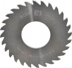 RobbJack - 2-1/2" Diam x 0.0937" Blade Thickness x 1" Arbor Hole Diam, 28 Tooth Slitting and Slotting Saw - Arbor Connection, Right Hand, Uncoated, Solid Carbide, Concave Ground - Apex Tool & Supply