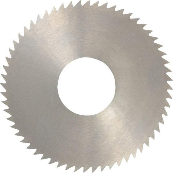 RobbJack - 3" Diam x 0.0312" Blade Thickness x 1" Arbor Hole Diam, 60 Tooth Slitting and Slotting Saw - Arbor Connection, Right Hand, Uncoated, Solid Carbide, Concave Ground - Apex Tool & Supply