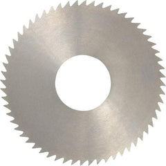 RobbJack - 3" Diam x 0.0312" Blade Thickness x 1" Arbor Hole Diam, 60 Tooth Slitting and Slotting Saw - Arbor Connection, Right Hand, Uncoated, Solid Carbide, Concave Ground - Apex Tool & Supply