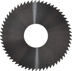 RobbJack - 3" Diam x 0.0468" Blade Thickness x 1" Arbor Hole Diam, 60 Tooth Slitting and Slotting Saw - Arbor Connection, Right Hand, Uncoated, Solid Carbide, Concave Ground - Apex Tool & Supply