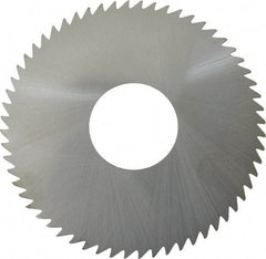 RobbJack - 3" Diam x 1/16" Blade Thickness x 1" Arbor Hole Diam, 60 Tooth Slitting and Slotting Saw - Arbor Connection, Right Hand, Uncoated, Solid Carbide, Concave Ground - Apex Tool & Supply