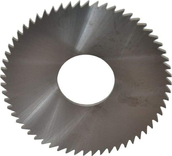 RobbJack - 3" Diam x 0.0781" Blade Thickness x 1" Arbor Hole Diam, 60 Tooth Slitting and Slotting Saw - Arbor Connection, Right Hand, Uncoated, Solid Carbide, Concave Ground - Apex Tool & Supply