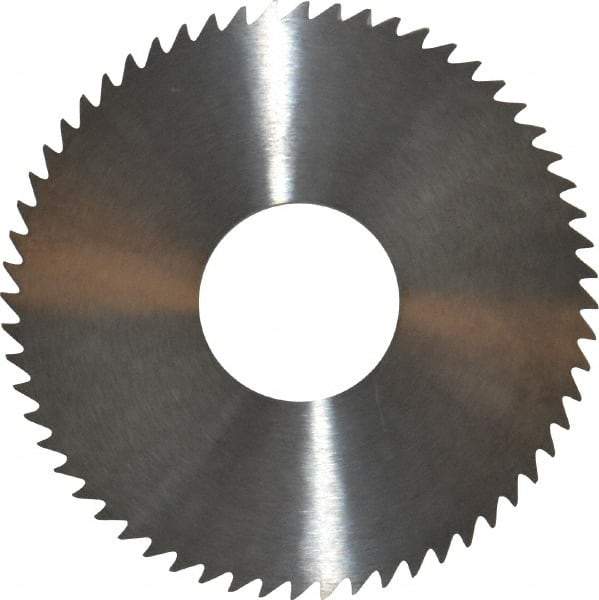 RobbJack - 3" Diam x 1/8" Blade Thickness x 1" Arbor Hole Diam, 60 Tooth Slitting and Slotting Saw - Arbor Connection, Right Hand, Uncoated, Solid Carbide, Concave Ground - Apex Tool & Supply